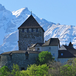 Schloss Vaduz im Fürstentum Liechtenstein in der Nähe vom Bodensee